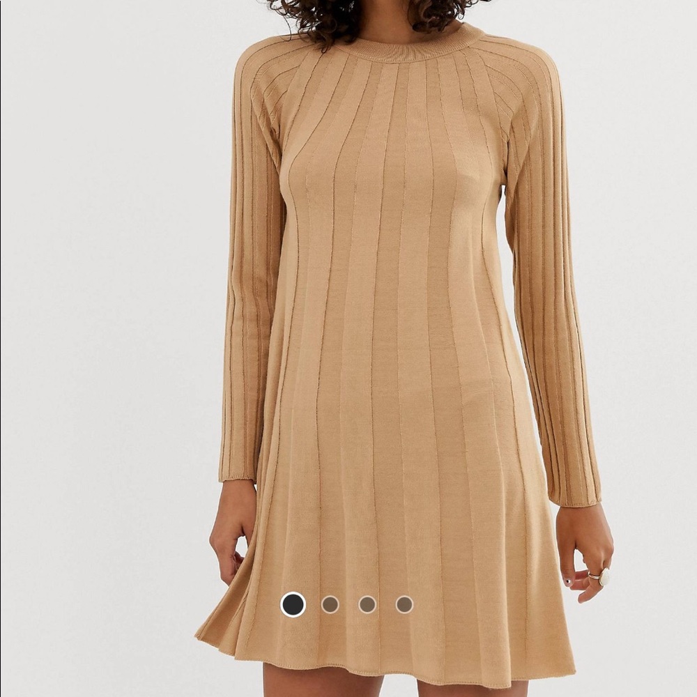 ASOS ribbed flare dress